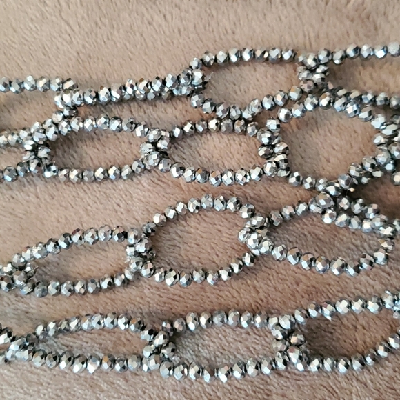 Double 'SPARKLY" beads boho necklace Very Elegant - Picture 7 of 8